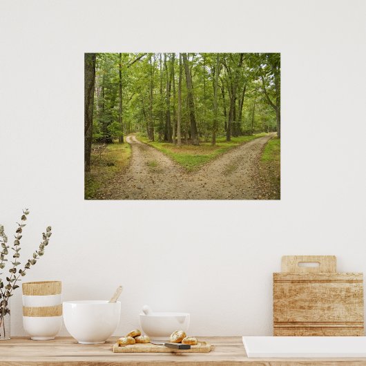 Twee paden poster (Keuken)
