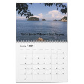 Twee pagina MediumCalendar, Wit Kalender (Jan 2027)