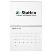 Twee pagina MediumCalendar, Wit Kalender (Feb 2027)