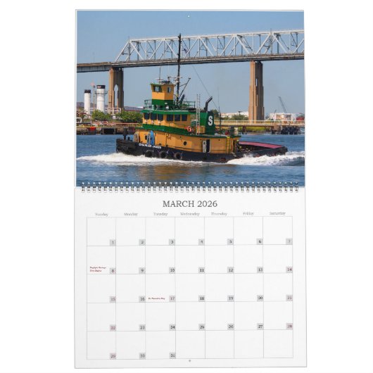 Twee pagina MediumCalendar, Wit Kalender (Mar 2026)