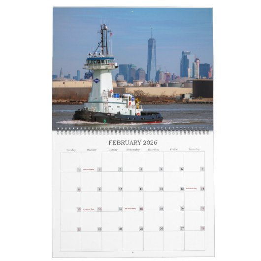 Twee pagina MediumCalendar, Wit Kalender (Feb 2026)