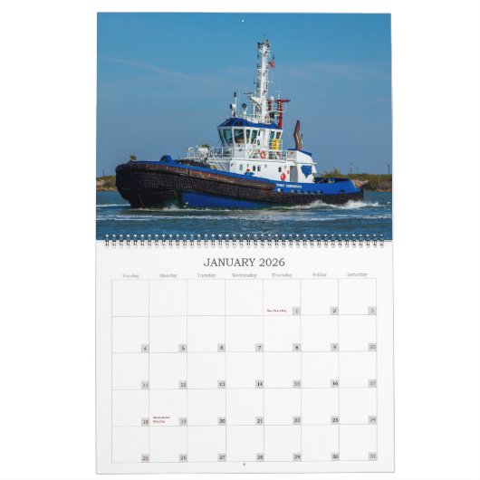 Twee pagina MediumCalendar, Wit Kalender (Jan 2026)