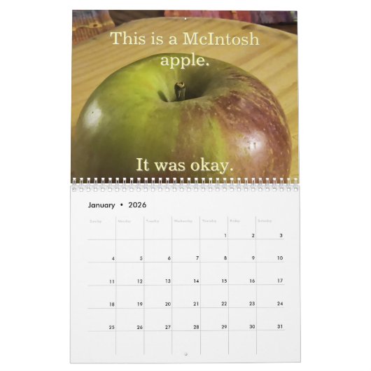 Twee pagina MediumCalendar, Wit Kalender (Jan 2026)