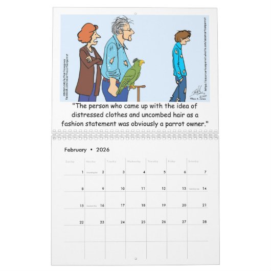 Twee pagina MediumCalendar, Wit Kalender (Feb 2026)