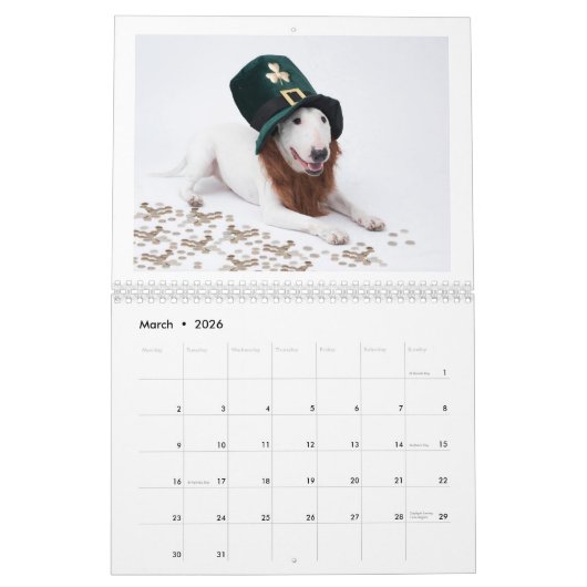 Twee pagina MediumCalendar, Wit Kalender (Mar 2026)