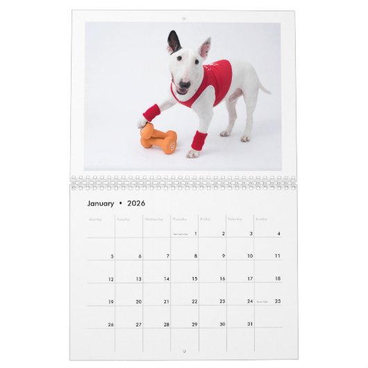 Twee pagina MediumCalendar, Wit Kalender (Jan 2026)