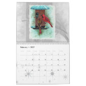Twee pagina MediumCalendar, Wit Kalender (Feb 2027)