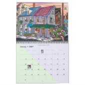 Twee pagina MediumCalendar, Wit Kalender (Jan 2027)
