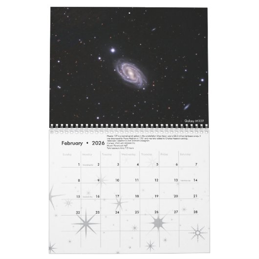 Twee pagina MediumCalendar, Wit Kalender (Feb 2026)