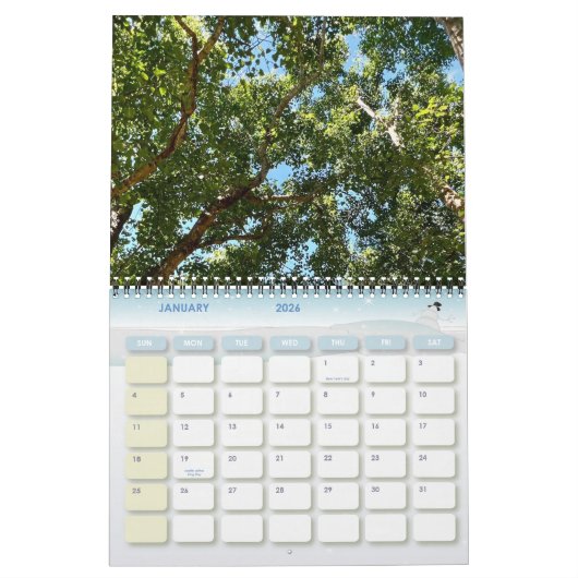 Twee pagina MediumCalendar, Wit Kalender (Jan 2026)