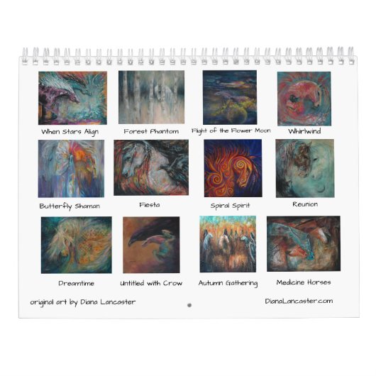 Twee pagina MediumCalendar, Wit Kalender (Achterkant)