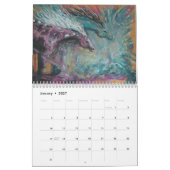 Twee pagina MediumCalendar, Wit Kalender (Jan 2027)