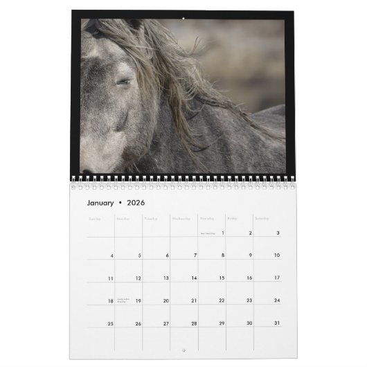 Twee pagina MediumCalendar, Wit Kalender (Jan 2026)