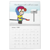 Twee pagina MediumCalendar, Wit Kalender (Jan 2027)