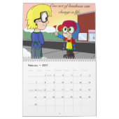 Twee pagina MediumCalendar, Wit Kalender (Feb 2027)