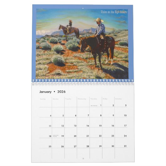 Twee pagina MediumCalendar, Witte Kalender (Jan 2026)