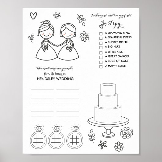 Twee pagina met activiteiten voor wereldwijde wedd poster (Voorkant)