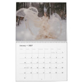 Twee pagina middelgrote agenda, wit kalender (Jan 2027)
