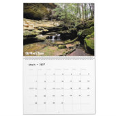 Twee pagina's, groot kalender - Hocking Hills 2016 (Mar 2027)