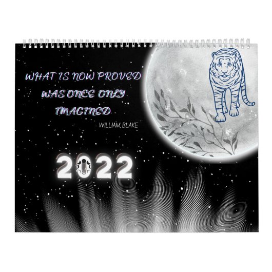 Twee pagina's grote agenda, moonfasen kalender (Hoes)