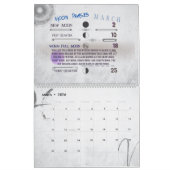Twee pagina's grote agenda, moonfasen kalender (Mar 2026)