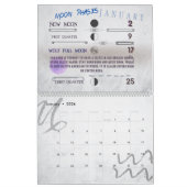 Twee pagina's grote agenda, moonfasen kalender (Jan 2026)