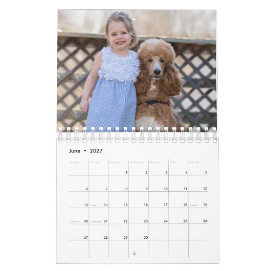 Twee pagina's, kleine, witte agenda kalender (Jun 2027)