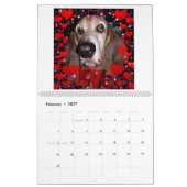 Twee pagina's: LargeCalendar, wit Kalender (Feb 2027)