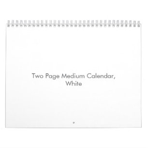 Twee pagina's MediumCalendar, Wit Kalender