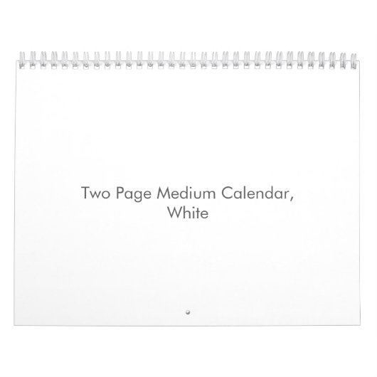 Twee pagina's MediumCalendar, Wit Kalender (Hoes)