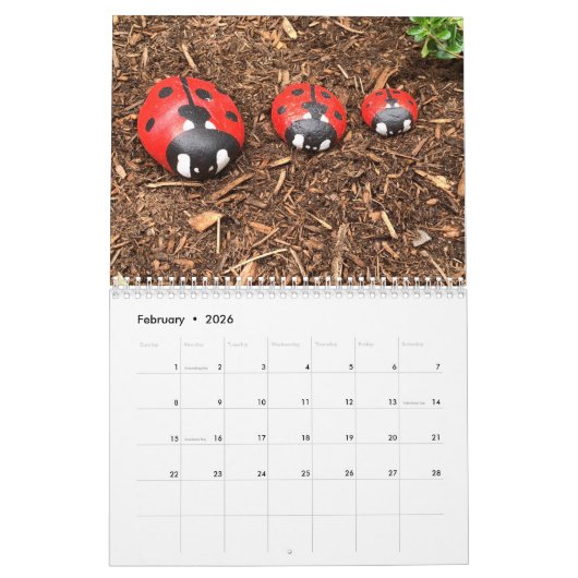  twee pagina's mediumfotokalender kalender (Feb 2026)