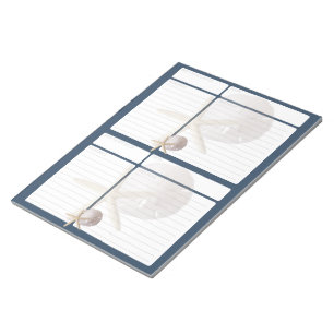 Twee pagina's met zandband en Starfish Twee, vijf  Notitieblok