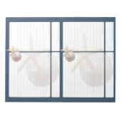 Twee pagina's met zandband en Starfish Twee, vijf Notitieblok (Voorkant)