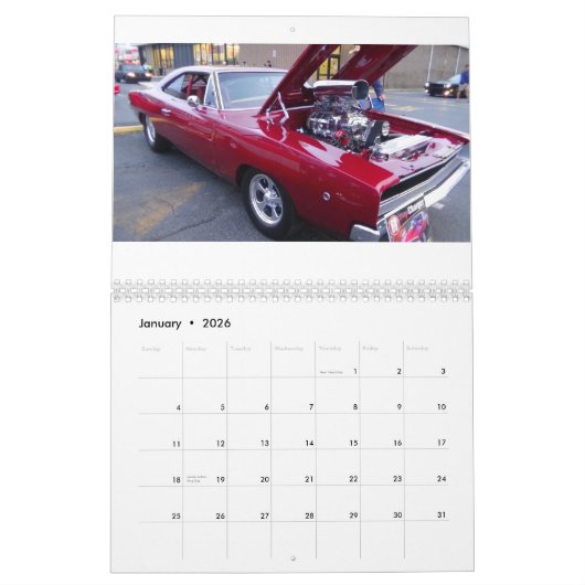 Twee pagina's, Middelgrote, Witte Agenda pro straa Kalender (Jan 2026)