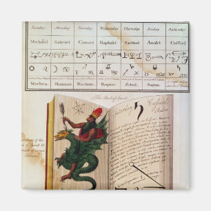 Twee pagina's van 'The Magus' Magneet