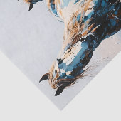 Twee Paint Horses decoupage  Tissuepapier (Detail)