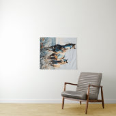 Twee Paint Horses Wandkleed (In Situ (horizontaal))