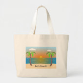 Twee Palm Sunset Canvas tas (Voorkant)