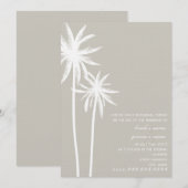 Twee palm Trees Wedding Rehearsal Dinner Kaart (Voorkant / Achterkant)