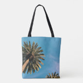 Twee palmbomen onder de blauwe hemel overdag tote bag (Achterkant)