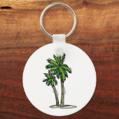 Twee palmbomen sleutelhanger (Voorkant)