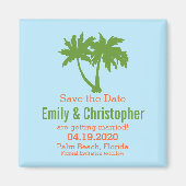 Twee palmbomen sparen de magneet van de Datum (Voorkant)