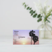 Twee palmbomen visitekaartje (Staand voorkant)