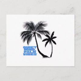 Twee palmbomen wanddecoratie | Tropisch minimalist Feestdagenkaart