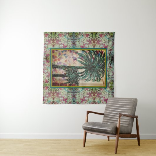 Twee palmbomen wandkleed (In Situ (horizontaal))