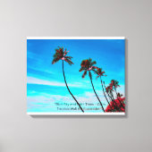 Twee palmbomen wandkunst | Tropisch minimalistisch Canvas Afdruk (Voorkant)