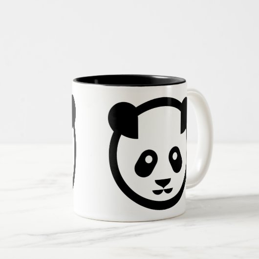 Twee Panda-Mok Tweekleurige Koffiemok (Voorkant rechts)
