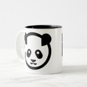 Twee Panda-Mok Tweekleurige Koffiemok (Voorkant links)