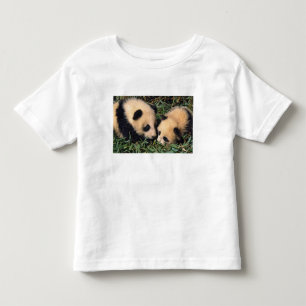 Twee panda welpen in de bamboestruik, Wolong, Kinder Shirts