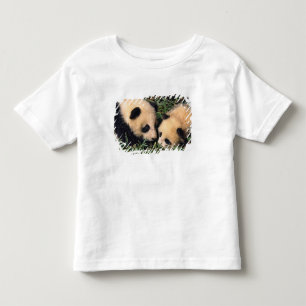 Twee panda welpen in de bamboestruik, Wolong, Kinder Shirts